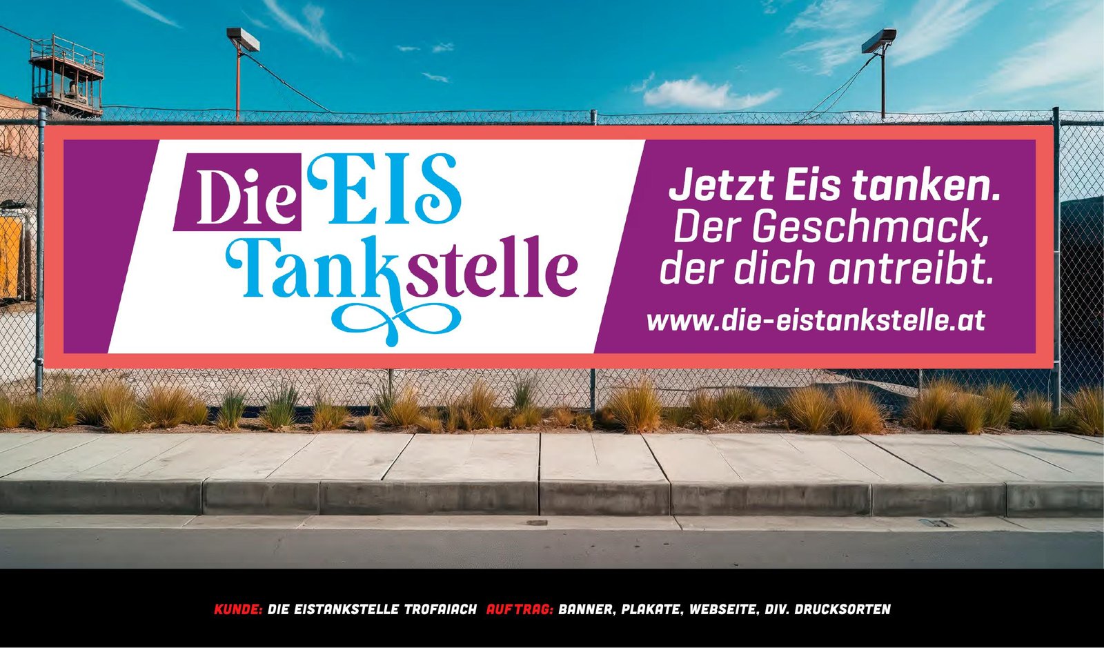 Die Eistankstelle Trofaiach – Banner, Plakate, Webseite